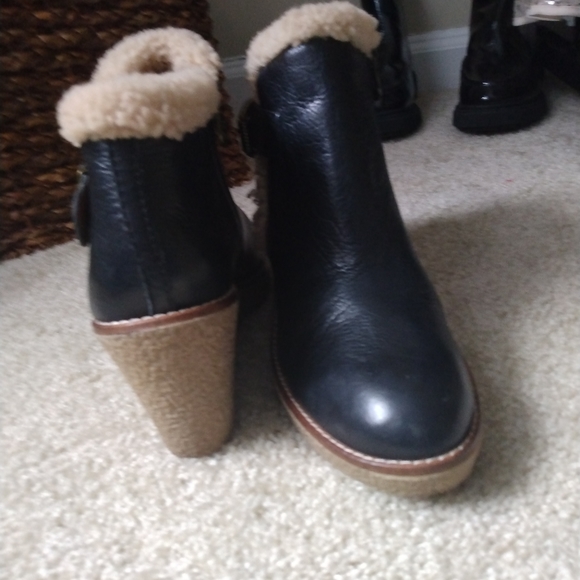 Sam Edelman Black Kayla Wedge Booties 9 - Picture 3 of 5